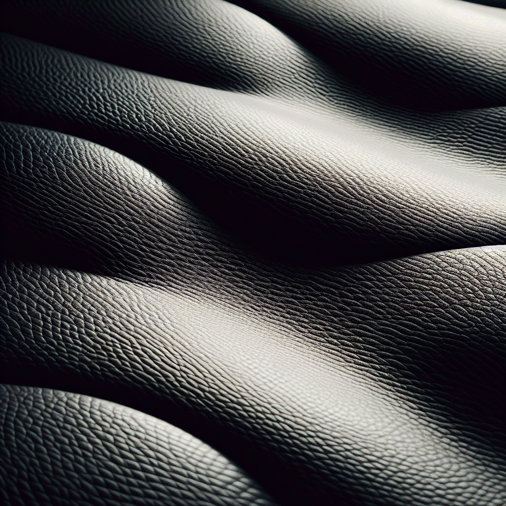 A close-up of a pristine, supple leather surface, like a section of a couch or a car seat, radiating a sense of freshness and cleanliness, free from any unpleasant odors. Soft, natural lighting highlights the texture of the leather, with a minimalist aesthetic.